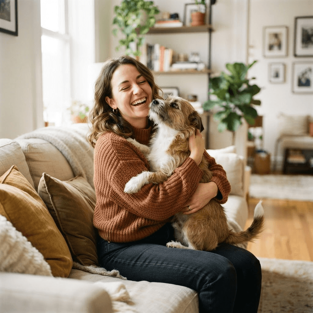 Maya R. with their pet