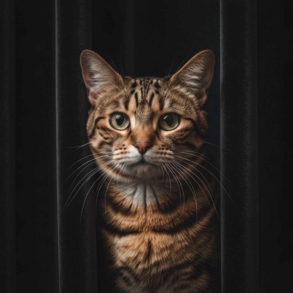 Alert cat with trusting eyes